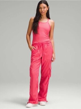Lululemon Dance Studio Relaxed Fit Mid Rise Cargo Pant Glaze Pink Size Large